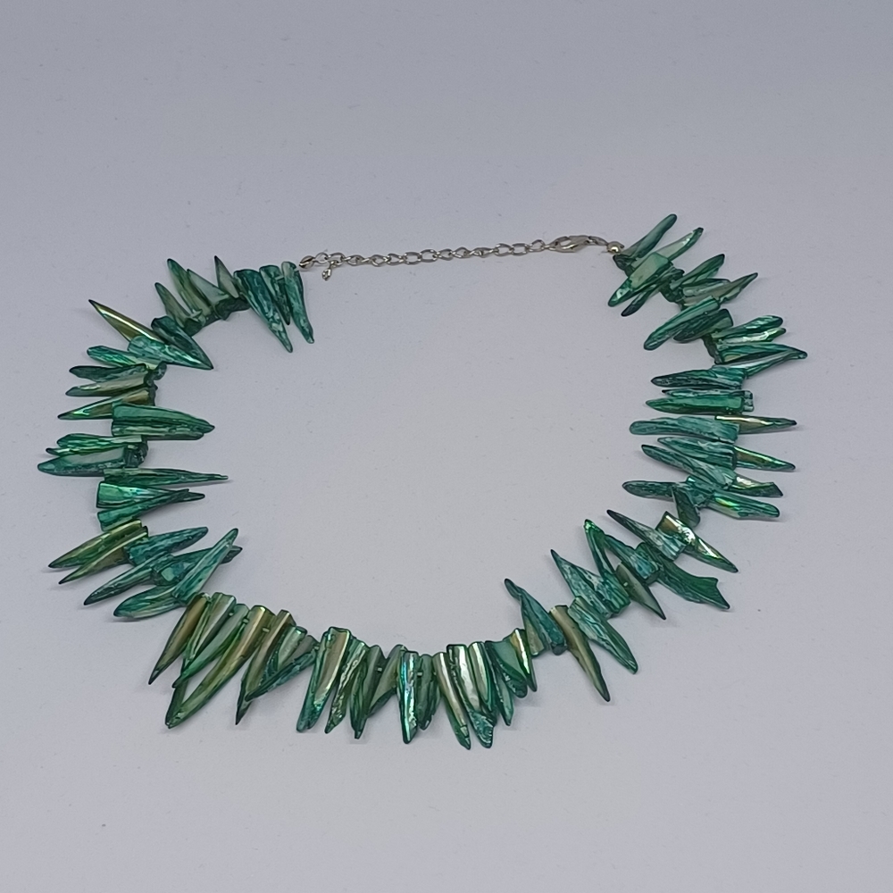 *Claimed* Dyed shell shard necklace